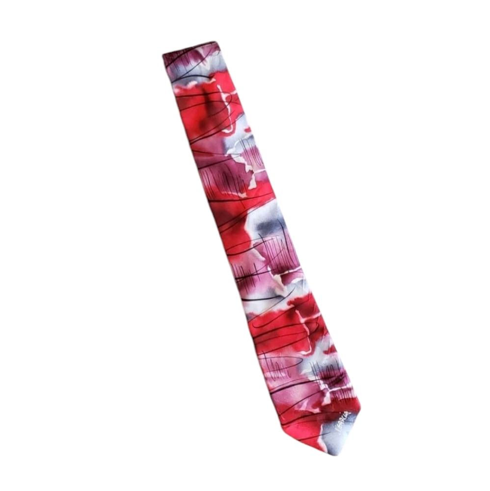 Jerry Garcia J. Garcia 100% Silk Tie Red